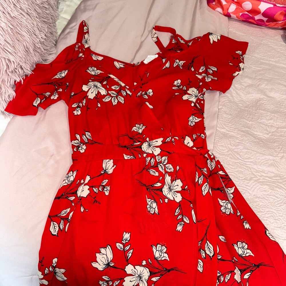 Red Floral Dress